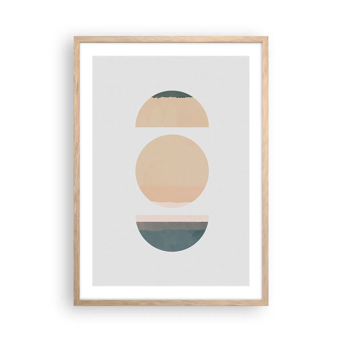 Een poster in een licht eiken lijst - Een Wiel achter een andere - 50x70 cm