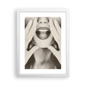 Poster in een witte lijst - Ik kom al! - 30x40 cm