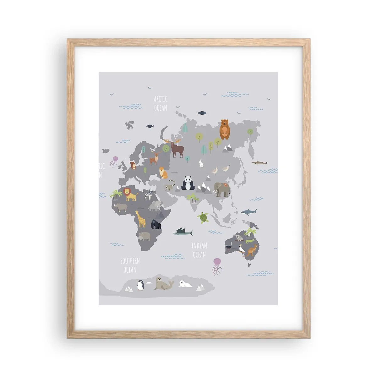 Een poster in een licht eiken lijst - Vertel me waar je vandaan komt ... - 40x50 cm