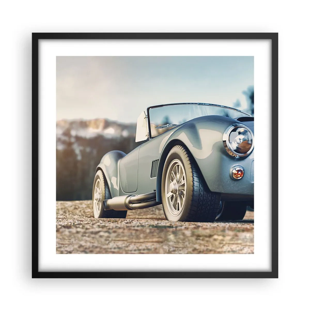 Poster in een zwarte lijst - Omdat stijl ertoe doet - 50x50 cm