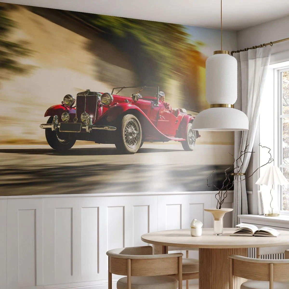 Zelfklevend Fotobehang Deluxe Sticker - Mooier dan Nike van Samothrace - Auto, Retro, Cabriolet - 100x70 cm