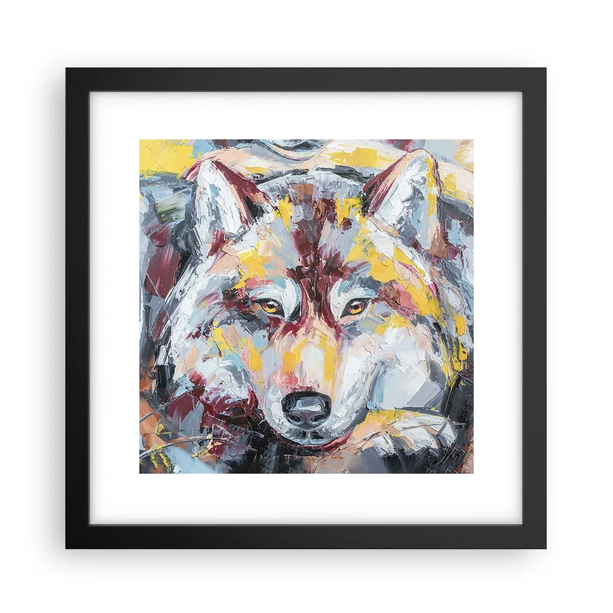 Poster in een zwarte lijst - Gemoedsrust onder dierbaren - 30x30 cm
