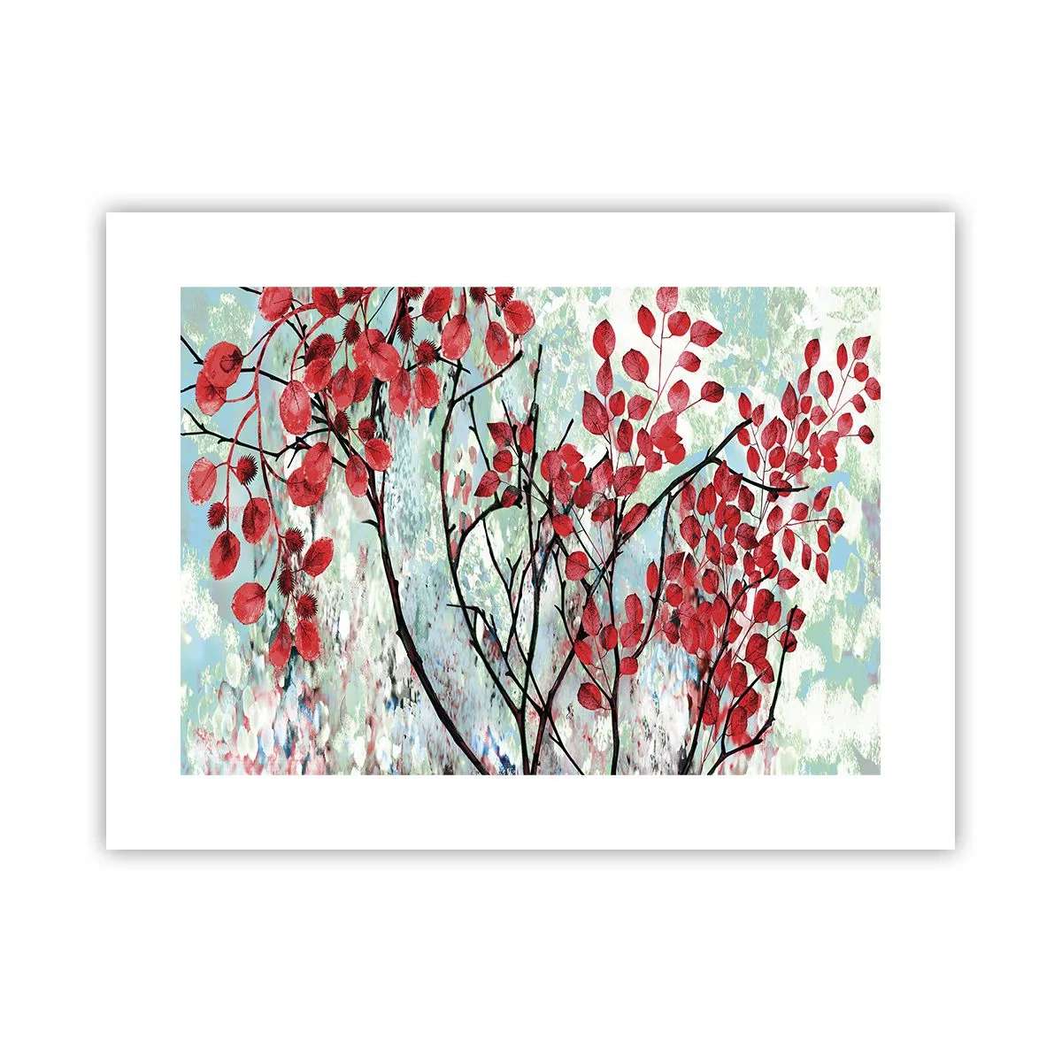 Poster - Boom in scharlaken - 40x30 cm
