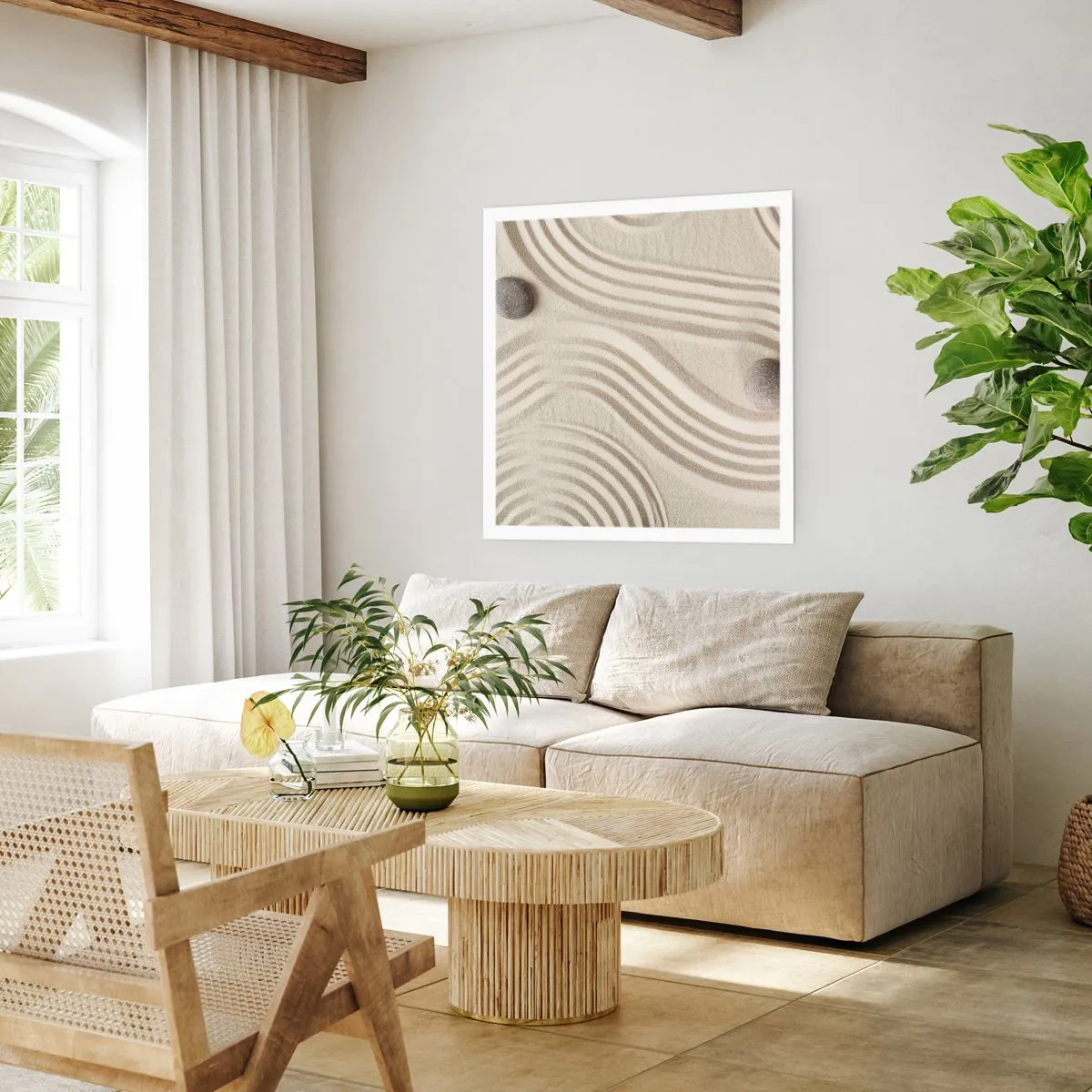 Poster - Een vleugje warmte - 60x60 cm