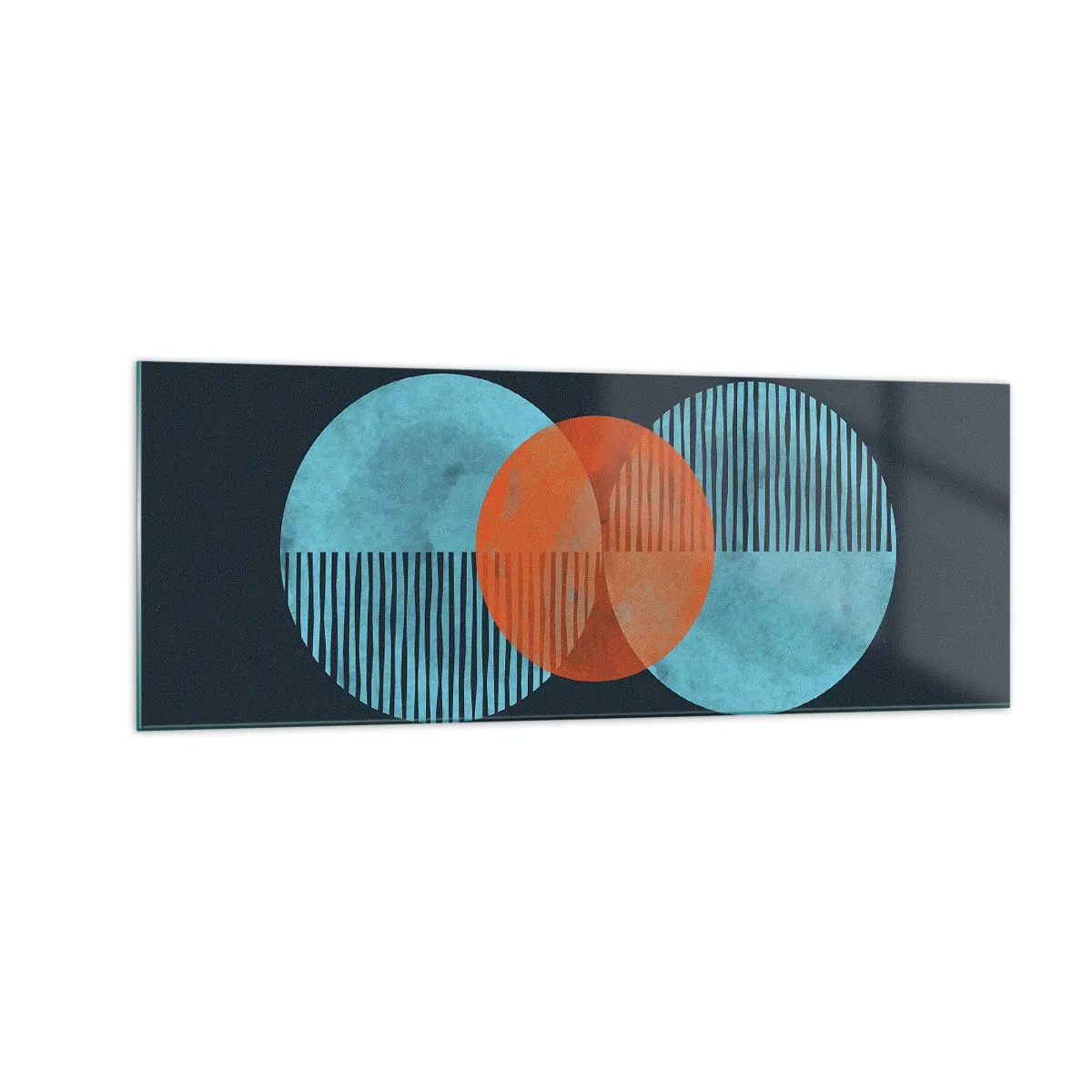 Schilderen op glas - Symmetrische compositie - 140x50 cm