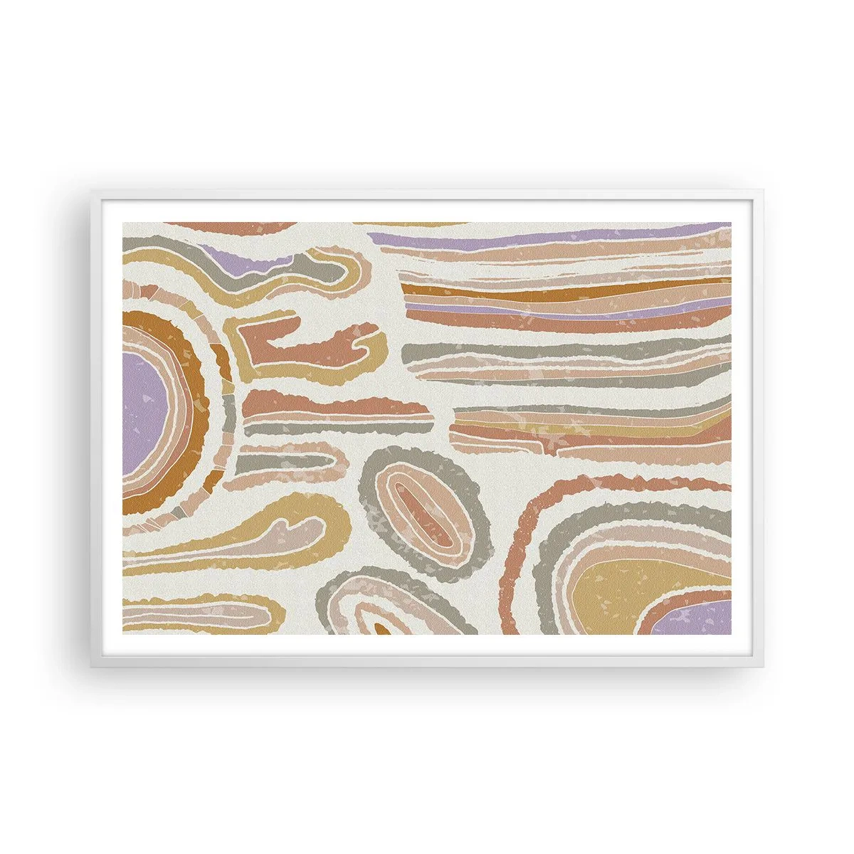 Poster in een witte lijst - Kleurrijke doorsneden - 100x70 cm