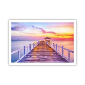 Poster - De lila-gouden stilte van de avond - 91x61 cm