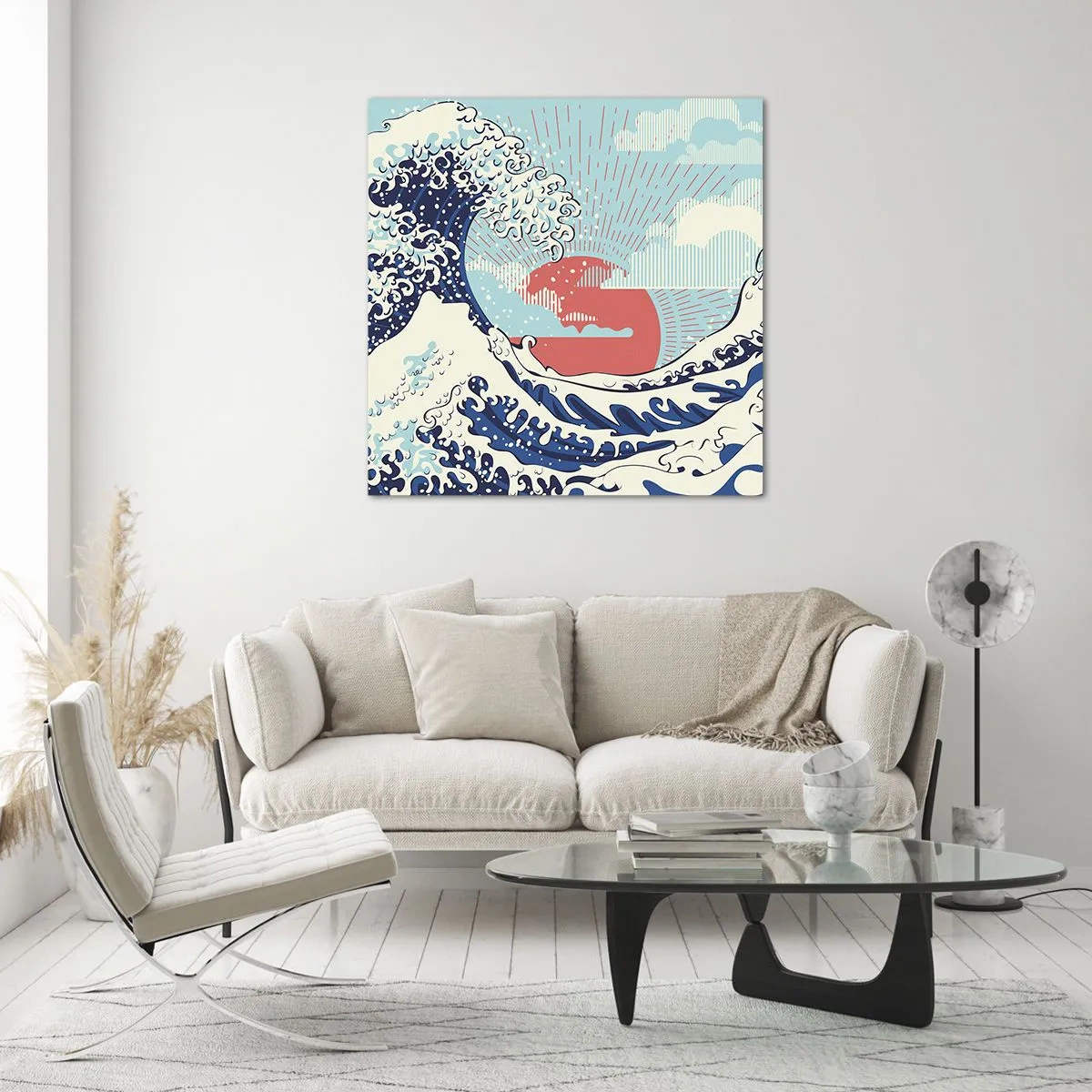 Schilderen op glas - Van Japanse inspiratie - 40x40 cm