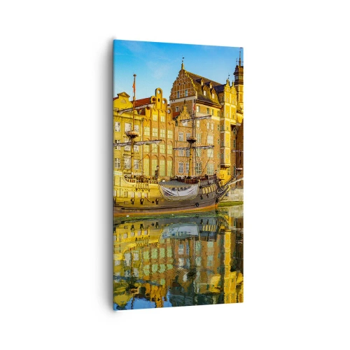 Schilderen op canvas - Een spiegelbeeld van het verleden - 65x120 cm