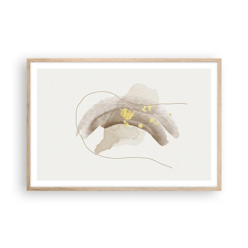Een poster in een licht eiken lijst - Ontmoet in de ruimte - 91x61 cm