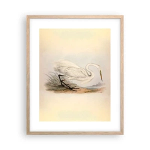 Een poster in een licht eiken lijst - Dame op de biezen - 40x50 cm