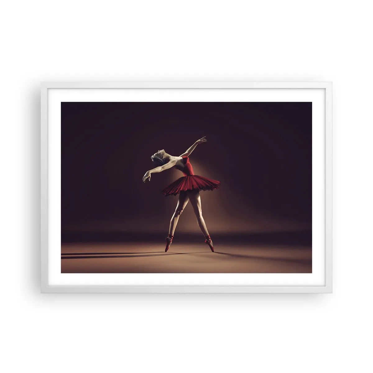 Poster in een witte lijst - Een prima ballerina - 70x50 cm