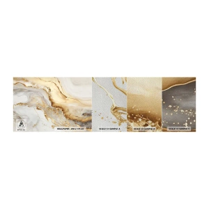 Fotobehang Monster Premium Sand - Abstractie: schoonheid en goedheid - Marmer, Glamour, Elegant - 100x30 cm