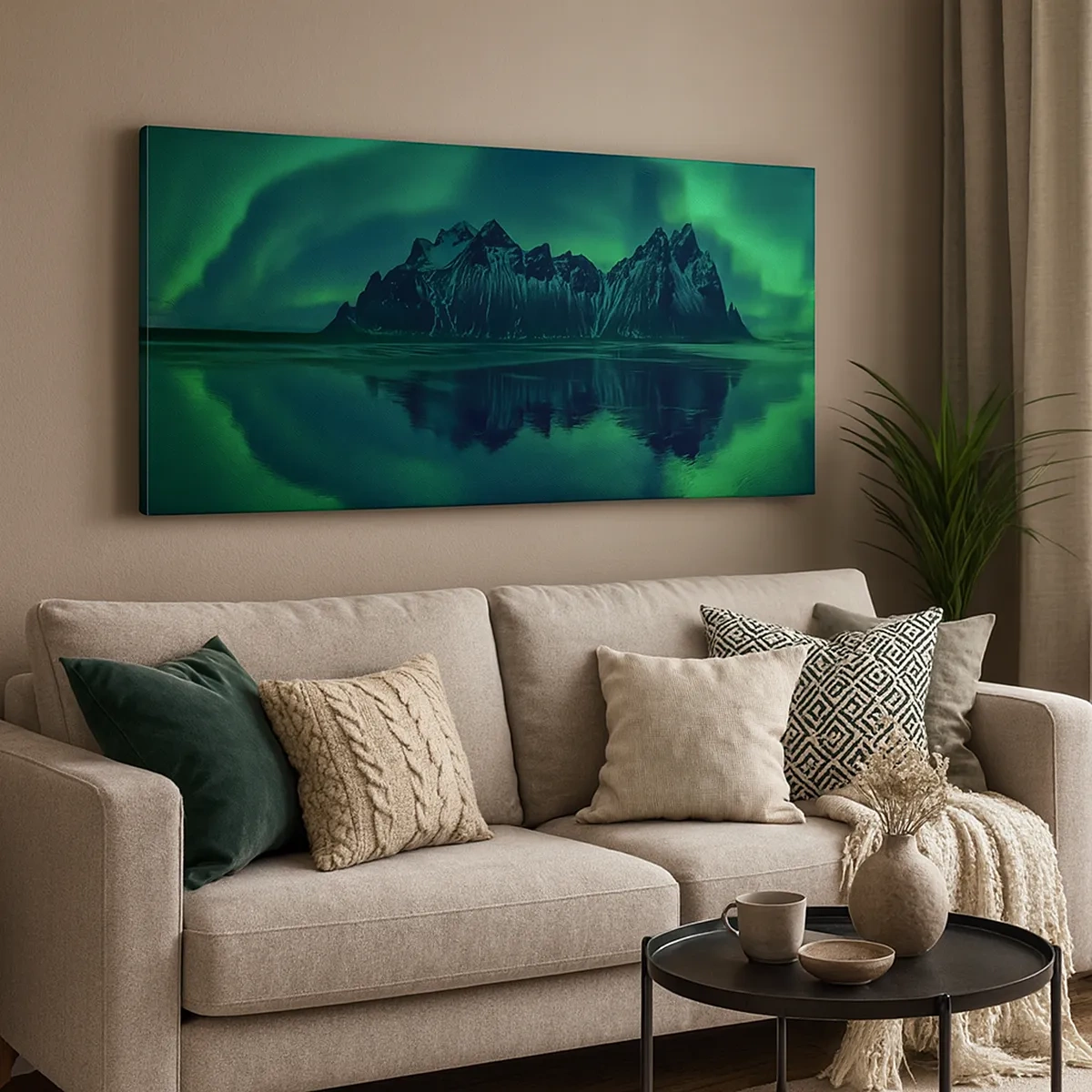 Schilderen op canvas - In de armen van de aurora - 30x30 cm