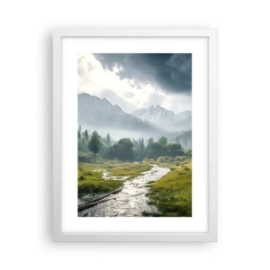 Poster in een witte lijst - Daarheen en terug - 30x40 cm