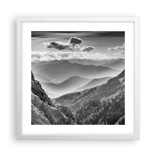 Poster in een witte lijst - Tot aan de horizon - 40x40 cm