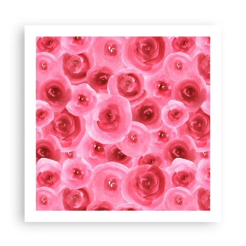 Poster - Rozen onder en boven - 60x60 cm
