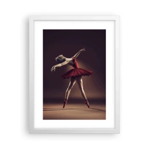 Poster in een witte lijst - Een prima ballerina - 30x40 cm