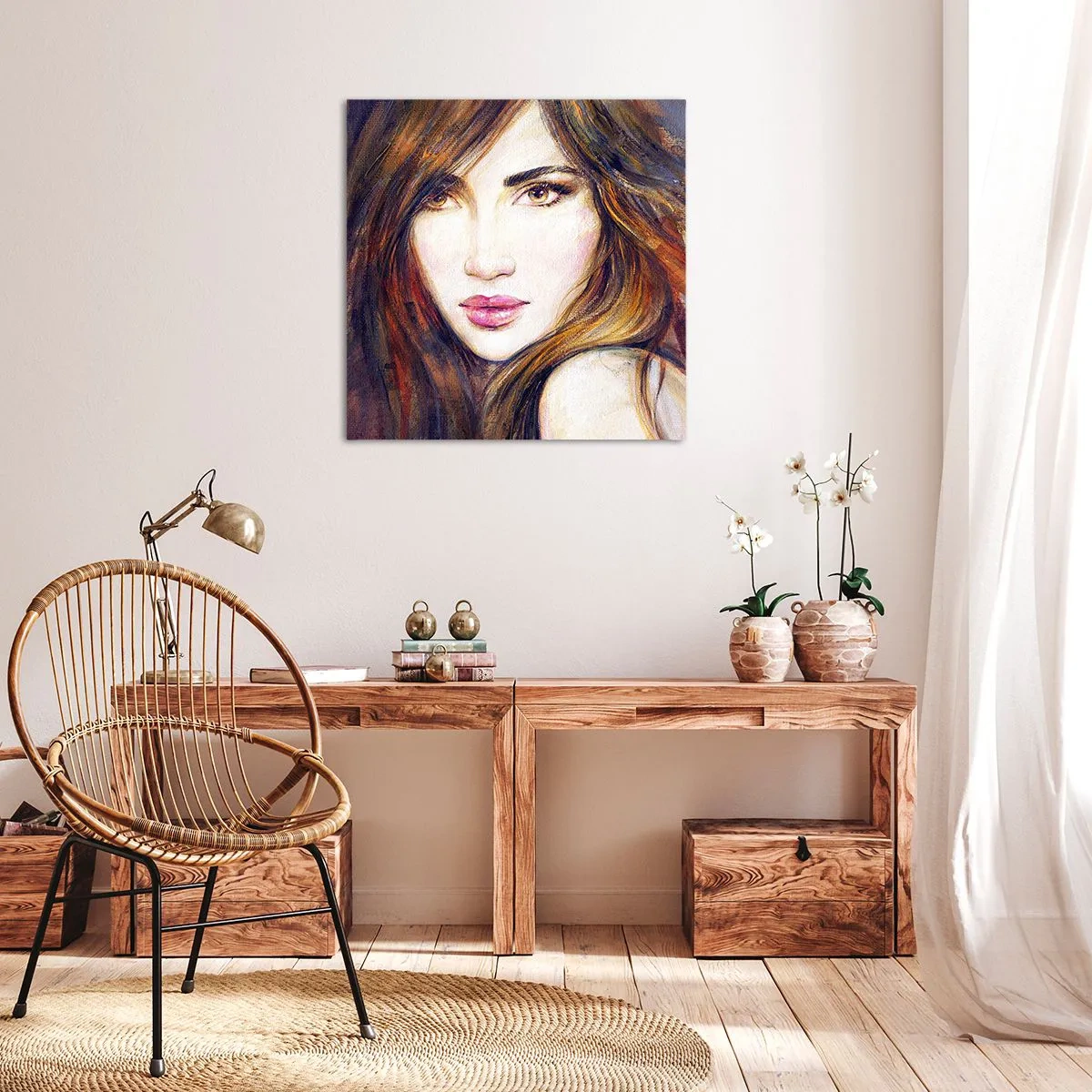 Schilderen op canvas - Een dubbeltje voor je gedachten - 40x40 cm