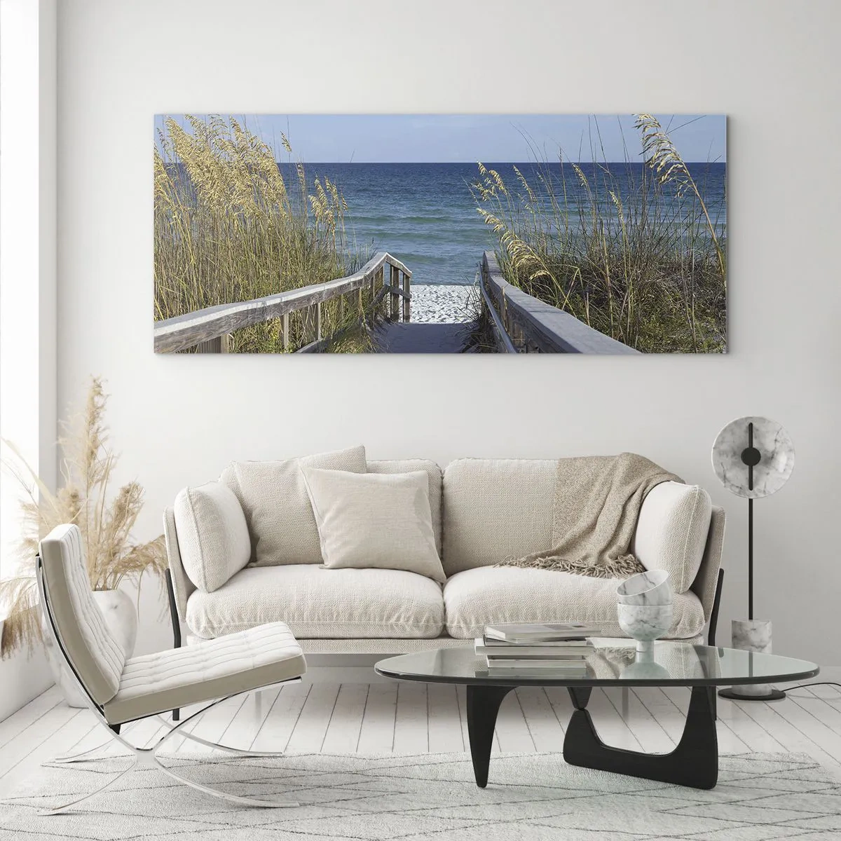 Schilderen op glas - In de zon, in de wind - 100x40 cm