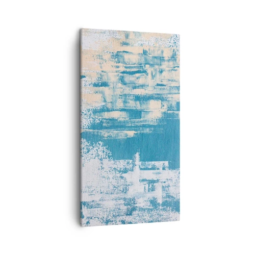 Schilderen op canvas - Door een ijspegel - 45x80 cm