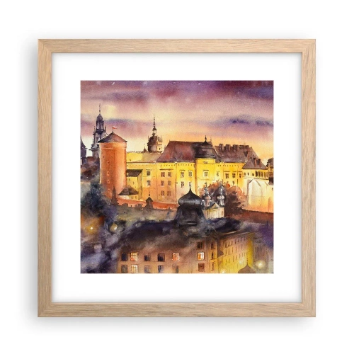 Een poster in een licht eiken lijst - Geschiedenis en sprookje - 30x30 cm