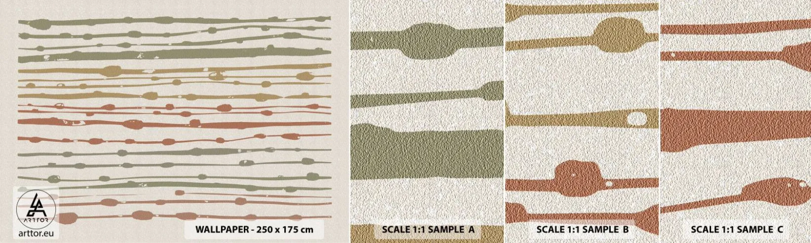 Fotobehang Staaltje Standard Eco - Muzieknotatie van kleuren - Minimalisme, Pastel, Deel - 100x30 cm