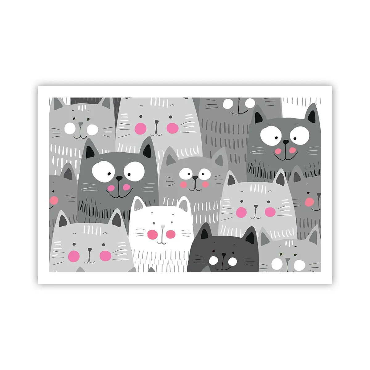 Poster - De wereld van de kat - 91x61 cm
