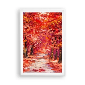 Poster in een witte lijst - Herfst impressie - 61x91 cm
