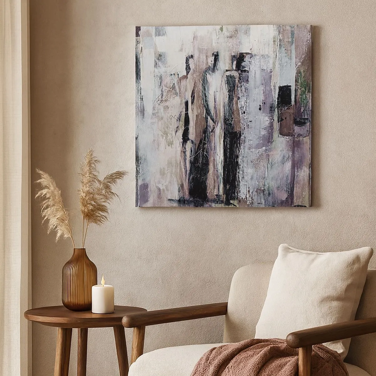 Schilderen op canvas - De mysterieuze drie - 30x30 cm