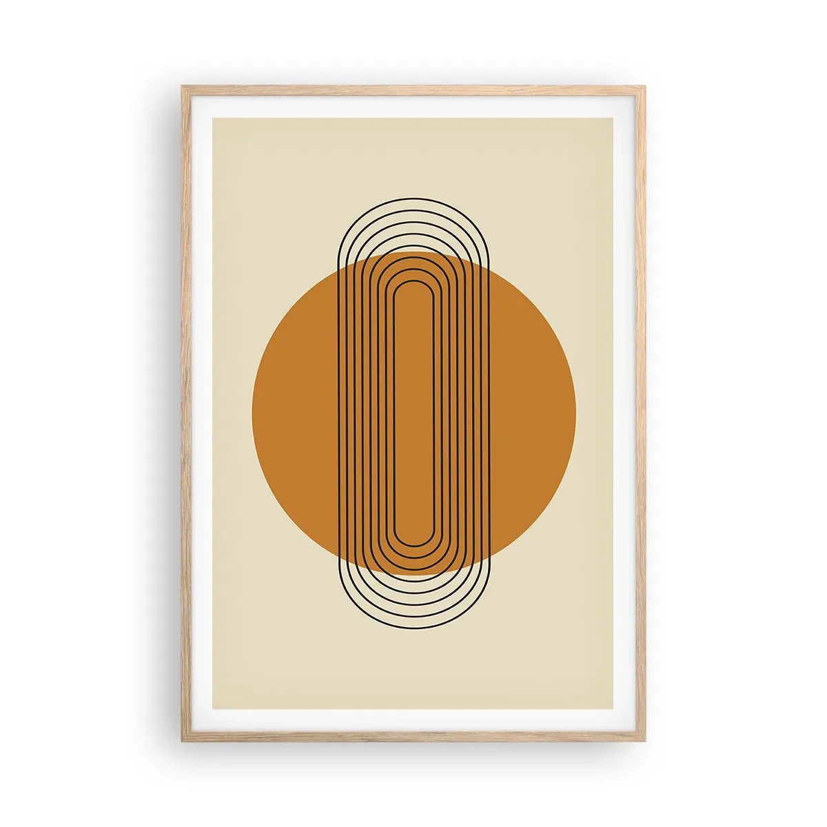 Een poster in een licht eiken lijst - Perfect plan - 70x100 cm