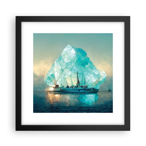 Poster in een zwarte lijst - Arctische diamant - 30x30 cm