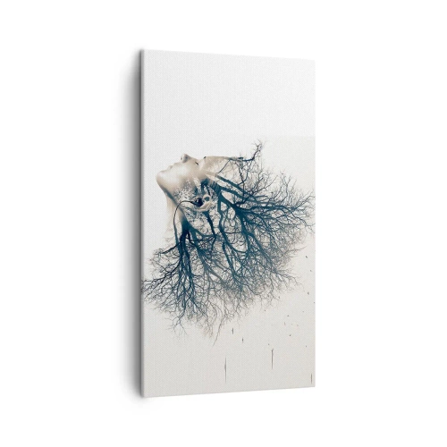 Schilderen op canvas - Luisteren naar het gefluister van bomen - 45x80 cm