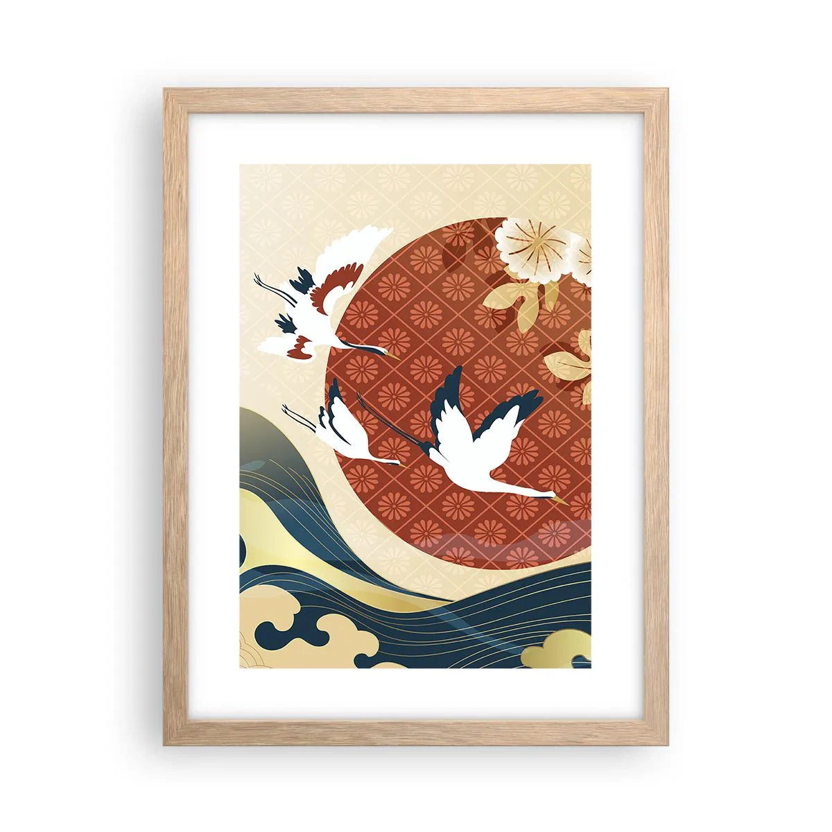 Een poster in een licht eiken lijst - Japans sprookje - 30x40 cm