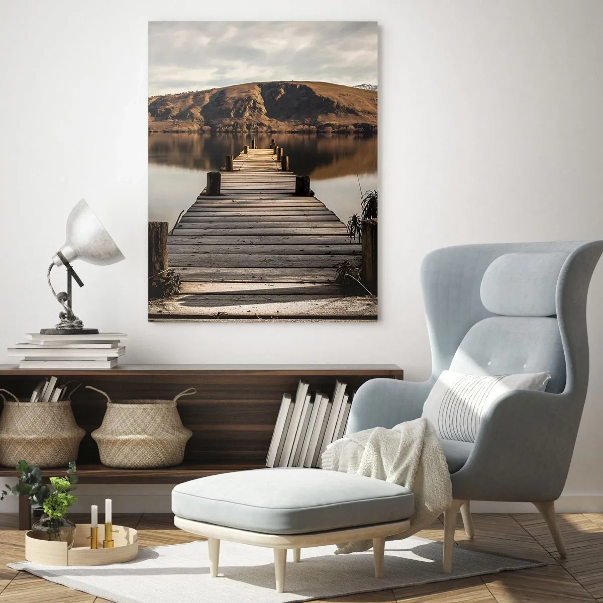 Schilderen op glas - Landschap in stilte - 50x70 cm
