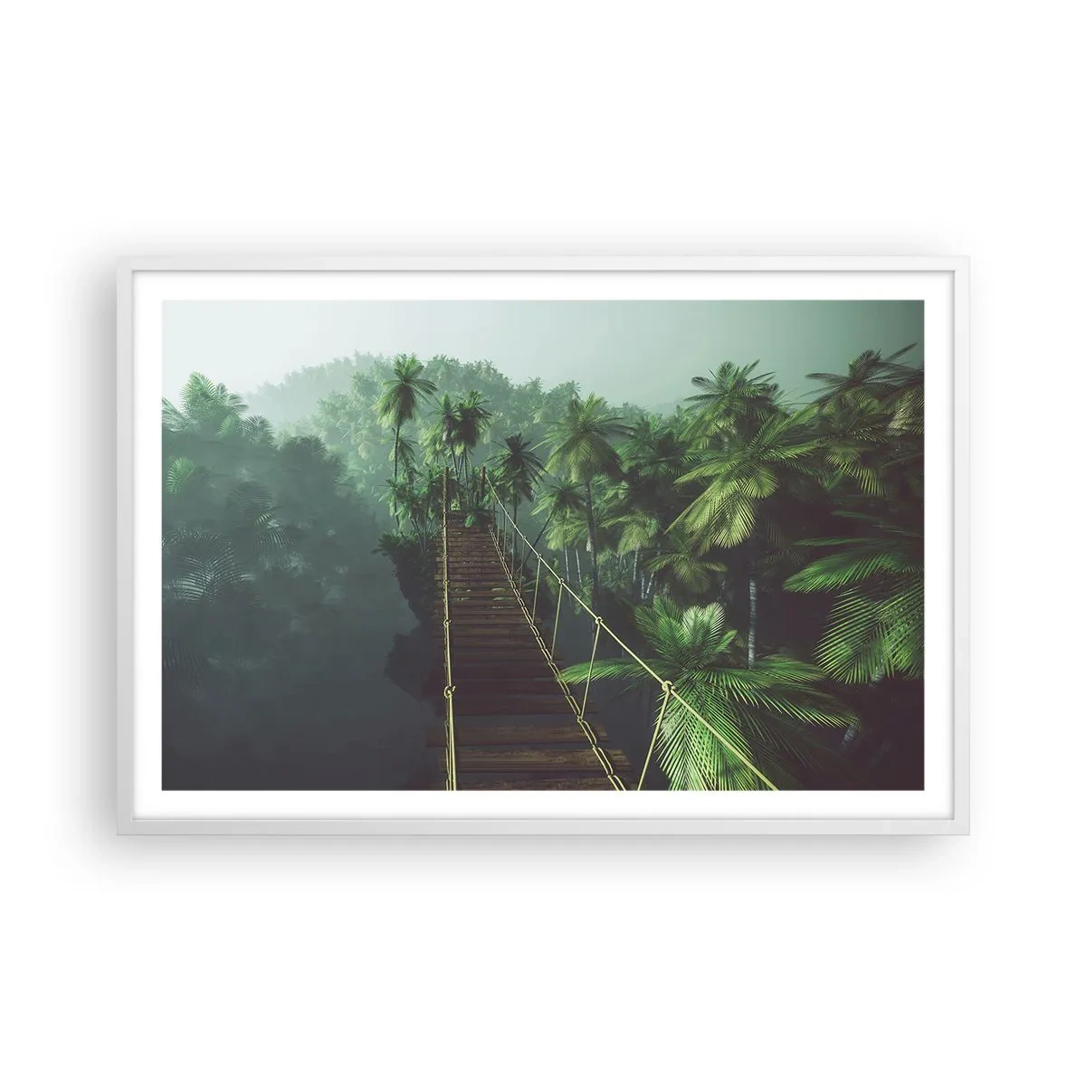 Poster in een witte lijst - Over de branding van groen - 91x61 cm