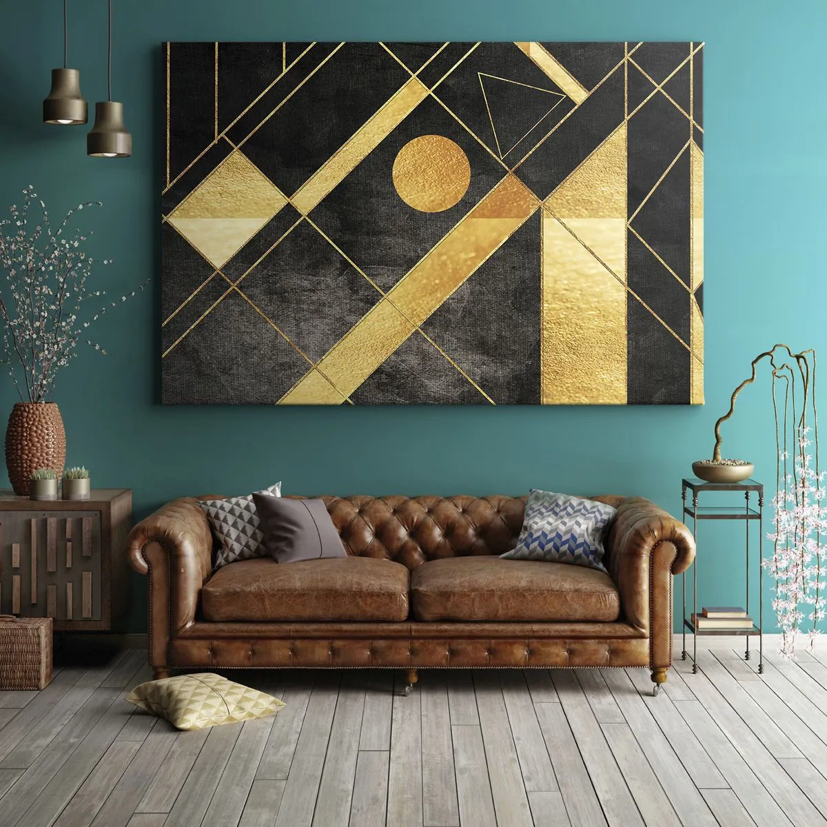 Schilderen op canvas - De zon van de woestijn - 120x80 cm