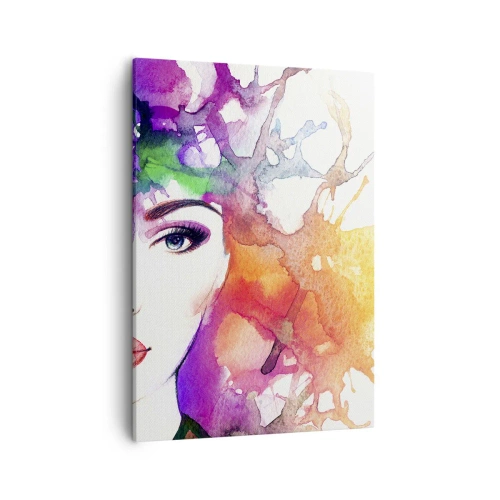 Schilderen op canvas - Met hoofd in de wolken - 50x70 cm