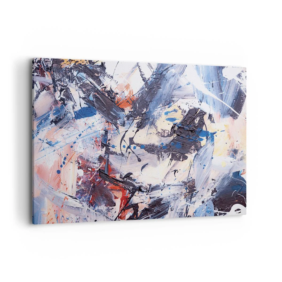 Schilderen op canvas - Gekke dans van abstractie - 120x80 cm