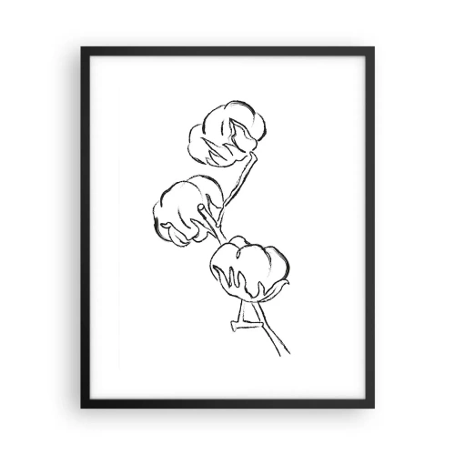 Poster in een zwarte lijst - Katoen dons - 40x50 cm