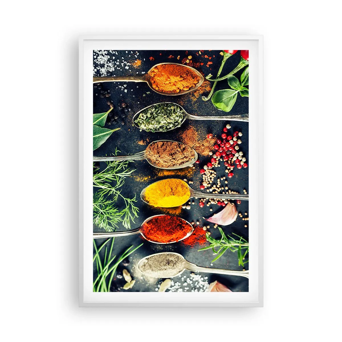 Poster in een witte lijst - Culinaire magie - 61x91 cm