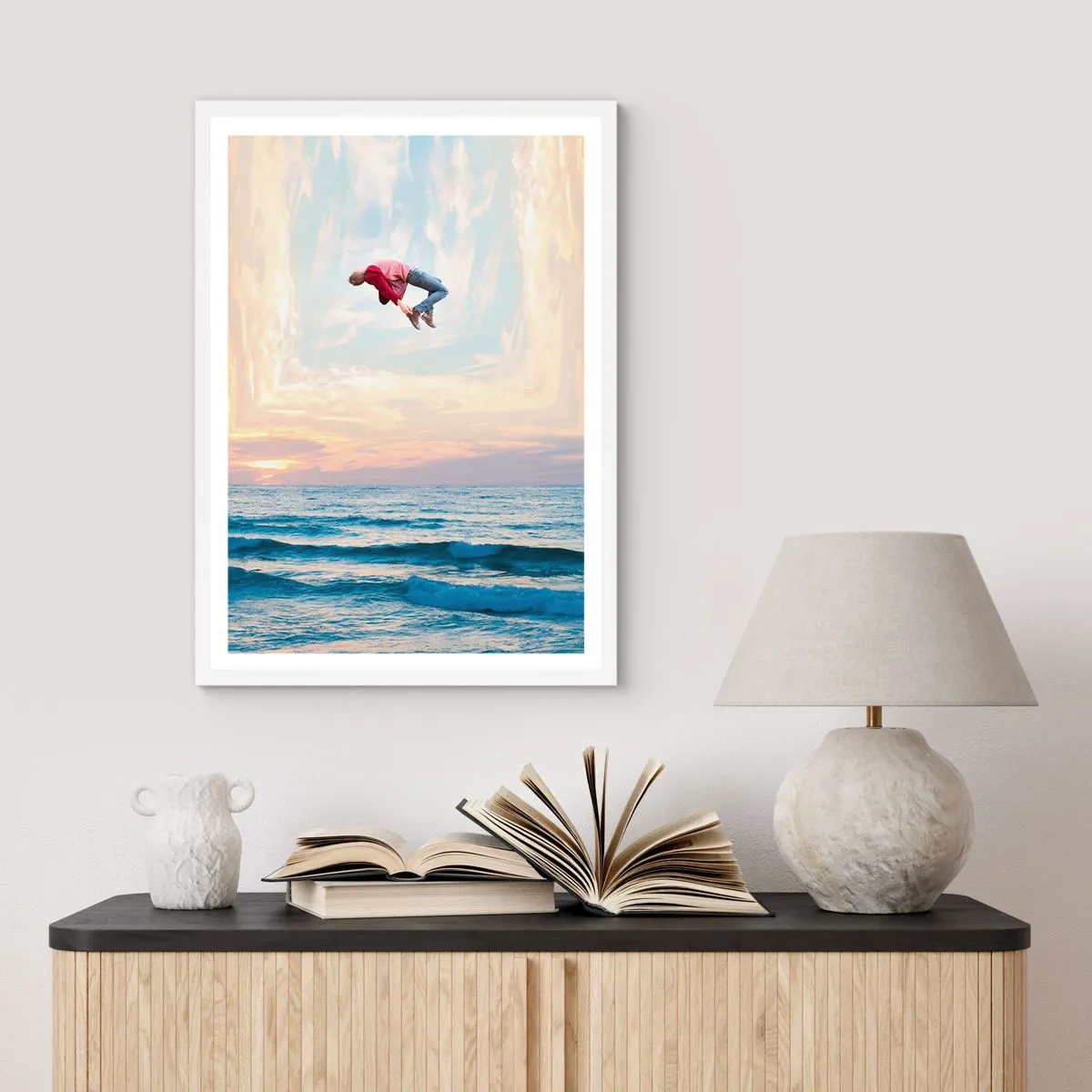 Poster in een witte lijst - Naar een andere dimensie - 40x50 cm