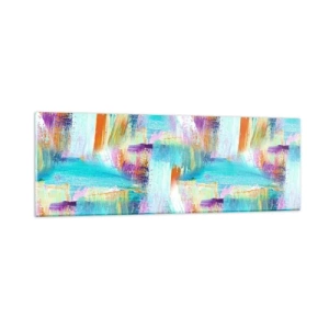 Schilderen op glas - Vrolijk vlekkerig en besmeurd - 90x30 cm