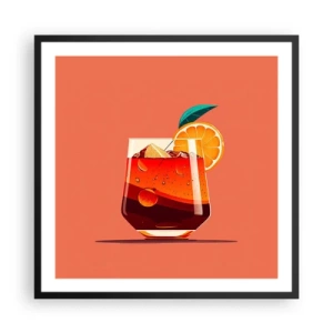 Poster in een zwarte lijst - Zomerse verfrissing - 60x60 cm