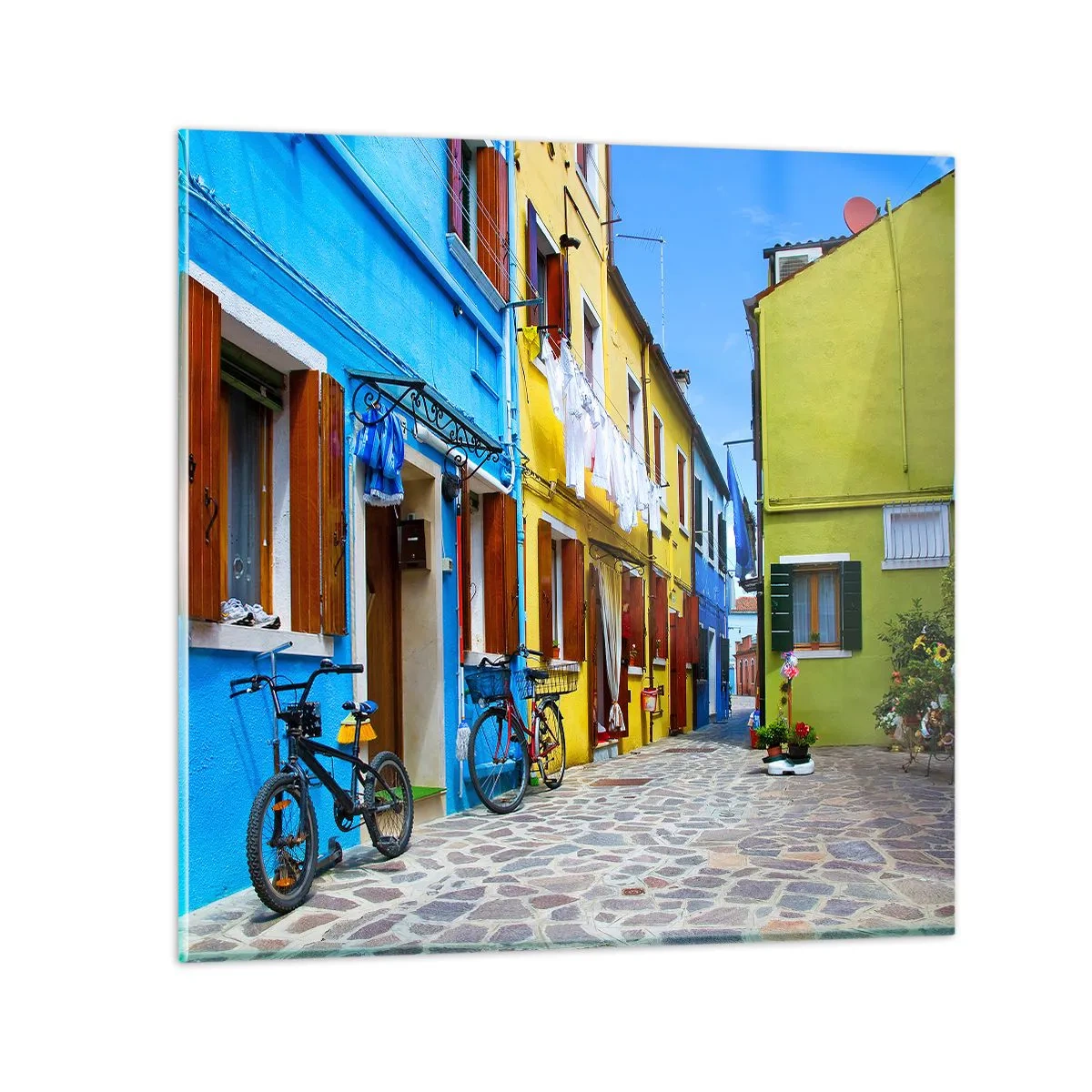 Schilderen op glas - Pastel, zoet steegje - 60x60 cm