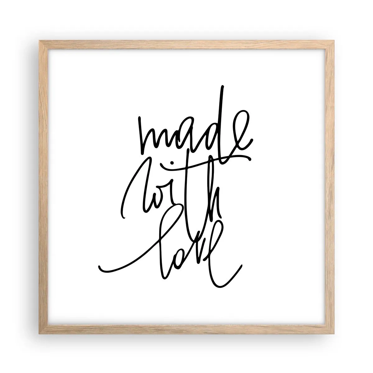 Een poster in een licht eiken lijst - Het beste merk - 50x50 cm