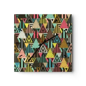 Wandklok - Klok - In ritme op drie - 30x30 cm