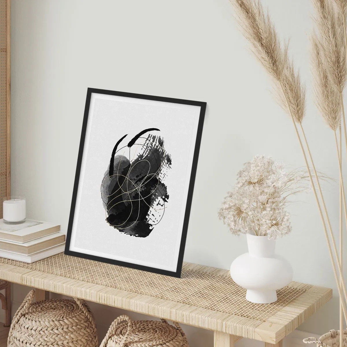 Poster in een zwarte lijst - Gemaakt uit zwart - 30x40 cm