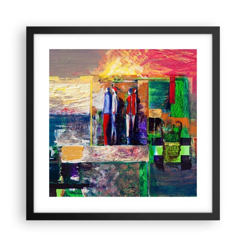 Poster in een zwarte lijst - Relaties en emoties - 40x40 cm