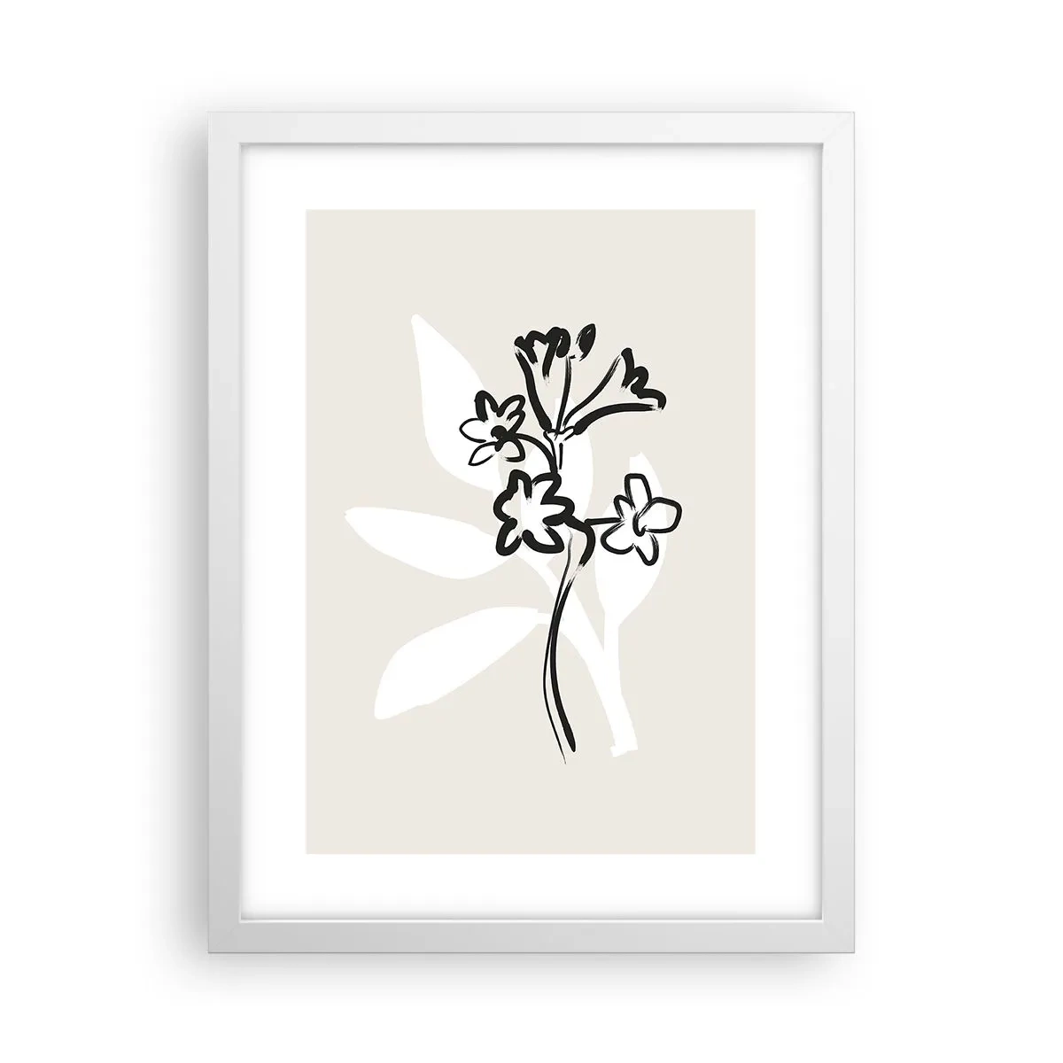 Poster in een witte lijst - Schets voor het herbarium - 30x40 cm